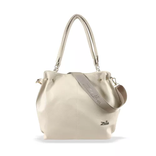 Zellia ZLB393 női válltáska bézs, oldalpántal 30 x 29 x 12 cm