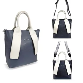  Dámska kabelka Zellia tmavomodrá 26 × 25 cm