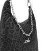  Dámska kabelka cez rameno Zellia 25087 so vzorom čierneho pantera 43 x 31 x 7 cm