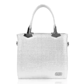   Zellia Zvn24001 ezüst női kis méretű kézitáska, oldaltáska 22,5 x 20,5 x 7 cm