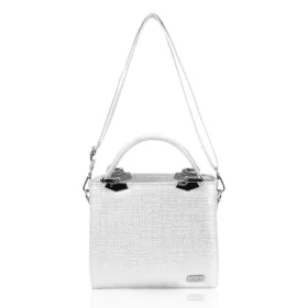   Zellia Zvn24001 ezüst női kis méretű kézitáska, oldaltáska 22,5 x 20,5 x 7 cm