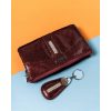  Dámska hnedá kožená peňaženka Lorenti 18 x 9,5 x 4 cm