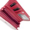  Dámska kožená peňaženka Jennifer Jones červená 19 x 10 x 4 cm