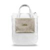  Dámsky batoh Zellia Zlb245 v bielo-zlatej farbe 38 x 35 x 10 cm