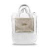  Dámsky batoh Zellia Zlb245 v bielo-zlatej farbe 38 x 35 x 10 cm
