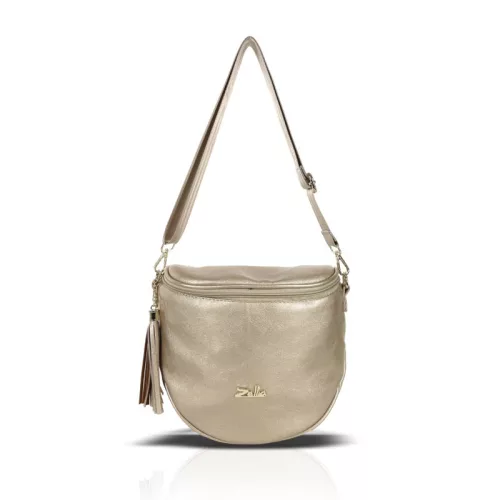  Dámska crossbody kabelka Zellia Zlb12 zlatej farby 25 x 23 x 11 cm