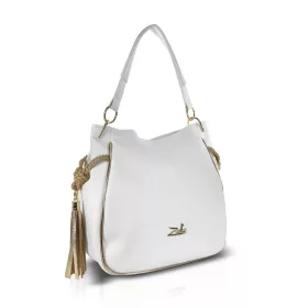  Dámska kabelka cez rameno Zellia 25036 biela 35 x 14 cm
