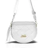  Dámska crossbody kabelka Zellia 21028 biela matná - prešívaná - zlatá K.