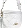  Dámska crossbody kabelka Zellia 21028 biela matná - prešívaná - zlatá K.