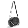  Dámska prešívaná kabelka Zellia Zvn22025 čierna, bočná taška 24 x 18 x 7 cm