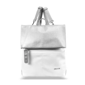    Dámsky bielo-strieborný batoh Zellia Hz-122 38 x 35 x 10 cm