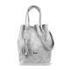  Dámska kabelka cez rameno Zellia C200 strieborná, leopardí vzor 33,5 x 28 x 12 cm