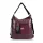  Dámska kabelka cez rameno Zellia 19010 bordovej farby, ktorú možno premeniť na batoh, 37 x 37 x 12 cm