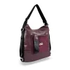  Dámska kabelka cez rameno Zellia 19010 bordovej farby, ktorú možno premeniť na batoh, 37 x 37 x 12 cm