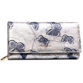    Dámska kožená peňaženka Peterson striebornej farby 19 x 10 x 3,5 cm