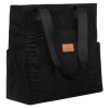 Rovicky R-Tz-01-2400 Black W06 fekete kígyó mintás shopper táska 30 x 28 x 15 cm