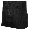  Rovicky R-Tz-01-2400 Čierna nákupná taška W06 s čiernym hadím vzorom 30 x 28 x 15 cm
