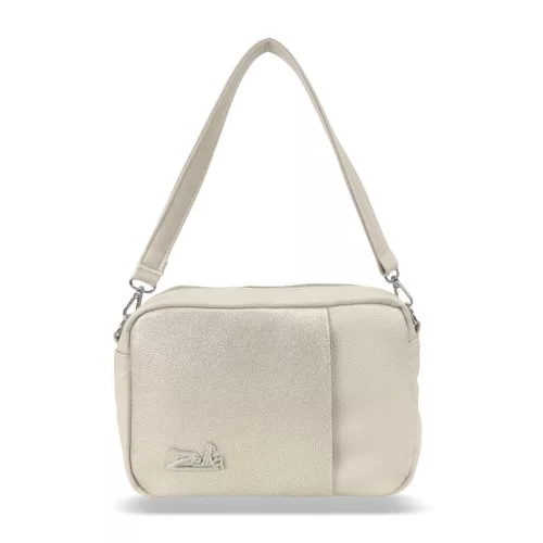  Zellia 25013 béžovo-zlatá bočná kabelka 26 x 19 x 10 cm