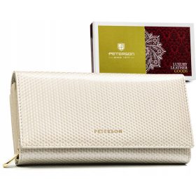    Dámska kožená peňaženka Peterson Ptn 42100-Sbr-7365 béžová