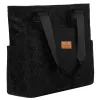  Rovicky R-Tz-01-2387 Čierna nákupná taška W04 s potlačou zvieratiek 30 x 28 x 15 cm