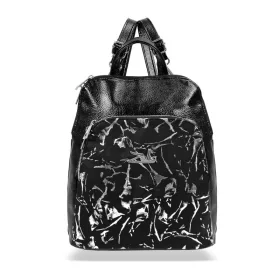    Batoh Zellia 25055 čierno-strieborný s mramorovým vzorom 31 x 29 x 14,5 cm