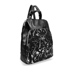    Batoh Zellia 25055 čierno-strieborný s mramorovým vzorom 31 x 29 x 14,5 cm