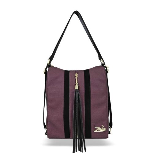  Dámska taška/batoh cez rameno Zellia 24171 Burgundsko-Black - Ryz2 -