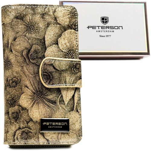  Dámska kožená peňaženka Peterson béžovej farby 16,5 x 9 x 3 cm