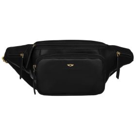    Pánska kožená taška na opasok Peterson Ptn Bp001E-Opu-6910 čierna