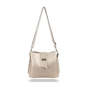    Dámska crossbody kabelka Zellia Zvn2105 zlatej farby 24 x 17 x 12 cm
