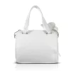 Zellia 26024F fehér női kézitáska virágdísszel 24 x 18 x 10 cm