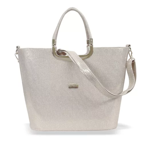  Dámska kabelka Zellia Zvn21045 zlatá, s bočným popruhom 34 x 25 x 13 cm