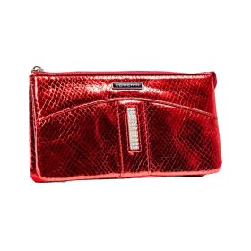    Dámska kožená peňaženka Lorenti červenej farby s kľúčenkou 18,5 × 10 cm