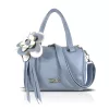 Zellia 26024F babakék női  kézitáska virágdísszel 24 x 18 x 10 cm