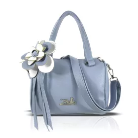   Zellia 26024F babakék női  kézitáska virágdísszel 24 x 18 x 10 cm
