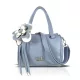 Zellia 26024F babakék női  kézitáska virágdísszel 24 x 18 x 10 cm