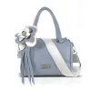 Zellia 26024F babakék női  kézitáska virágdísszel 24 x 18 x 10 cm