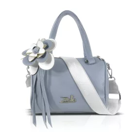   Zellia 26024F babakék női  kézitáska virágdísszel 24 x 18 x 10 cm