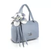 Zellia 26024F babakék női  kézitáska virágdísszel 24 x 18 x 10 cm