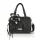 Zellia 26024F fekete-arany női kézitáska virágdísszel 24 x 18 x 10 cm