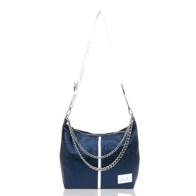    Dámska kabelka cez rameno Zellia s retiazkami, tmavomodrej farby