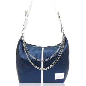    Dámska kabelka cez rameno Zellia s retiazkami, tmavomodrej farby