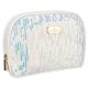  Peterson PTN KOS-DA-20-3583 kozmetická taštička, dámska toaletná taštička biela s flitrami 25 x 16 x 8 cm