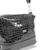 Zellia Zvn24011 krokodilbőr mintás, lakkbőr női oldaltáska, crossbody 22 x 18 x 9 cm