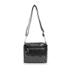 Zellia Zvn24011 krokodilbőr mintás, lakkbőr női oldaltáska, crossbody 22 x 18 x 9 cm