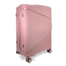 Veľký pevný kufor Zellia ružovo-zlatý 75 x 50 x 30 cm