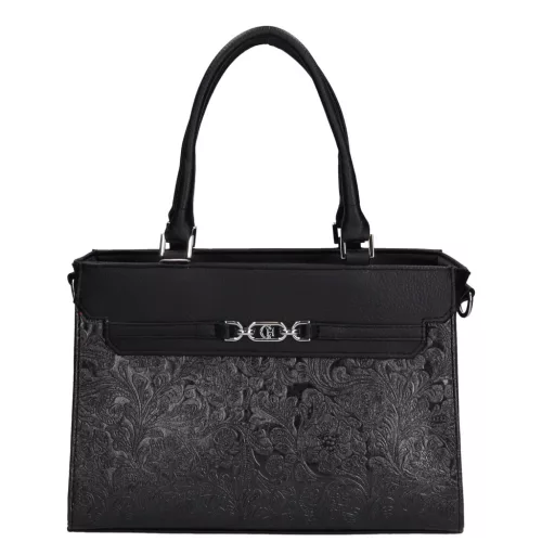  Karen Lena čierna, dámska kabelka z vláknitej kože, taška cez rameno