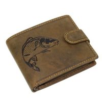 Rybárska kožená peňaženka